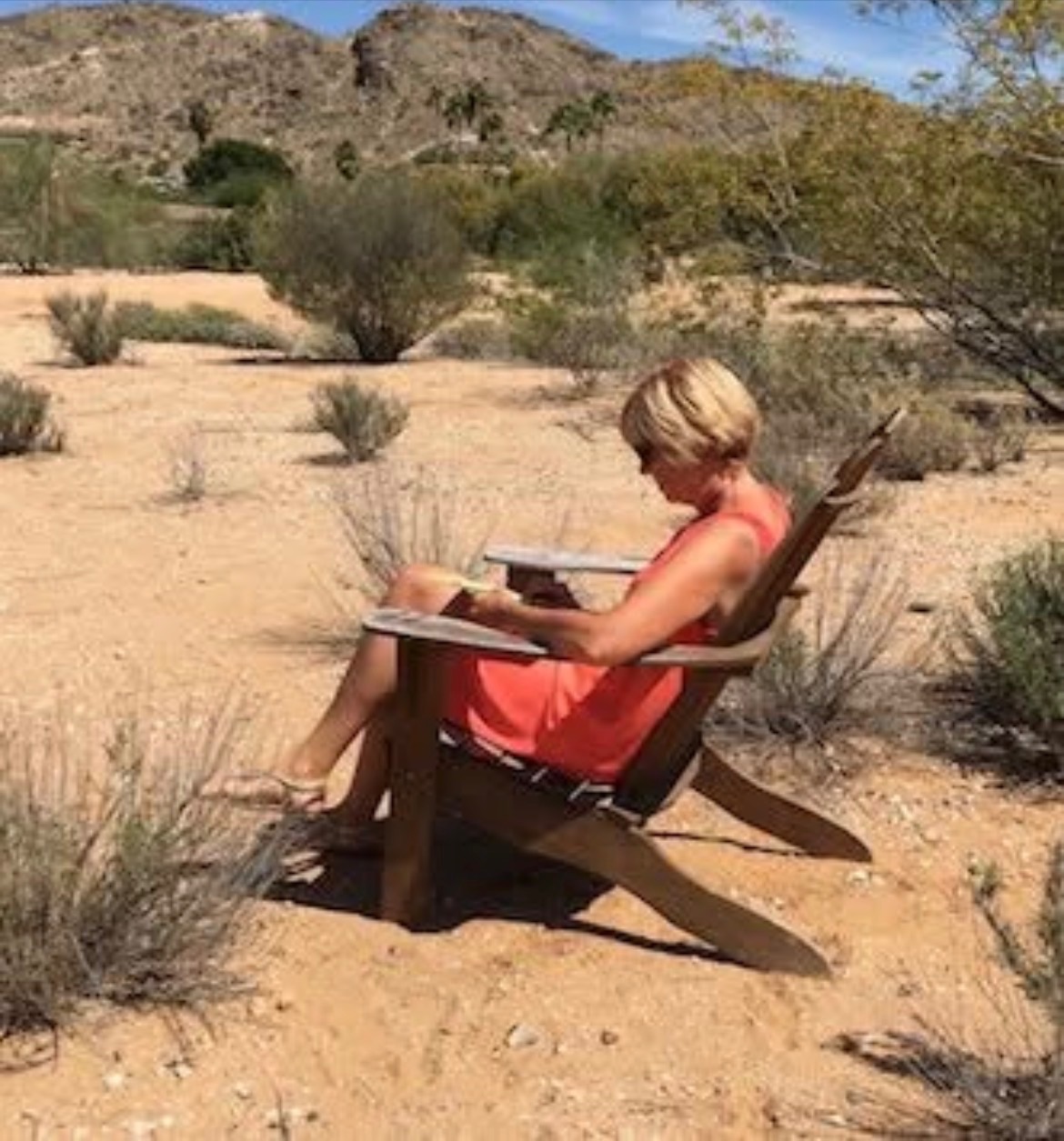 Gail Kauranen Jones at her writing desk